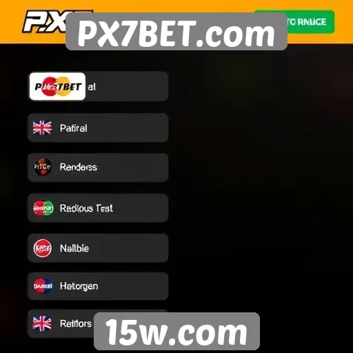 Métodos de pagamento disponíveis no PX7BET
